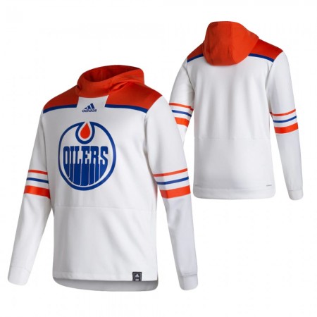 Herren Eishockey Edmonton Oilers Blank 2020-21 Reverse Retro Pullover Hooded Sweatshirt